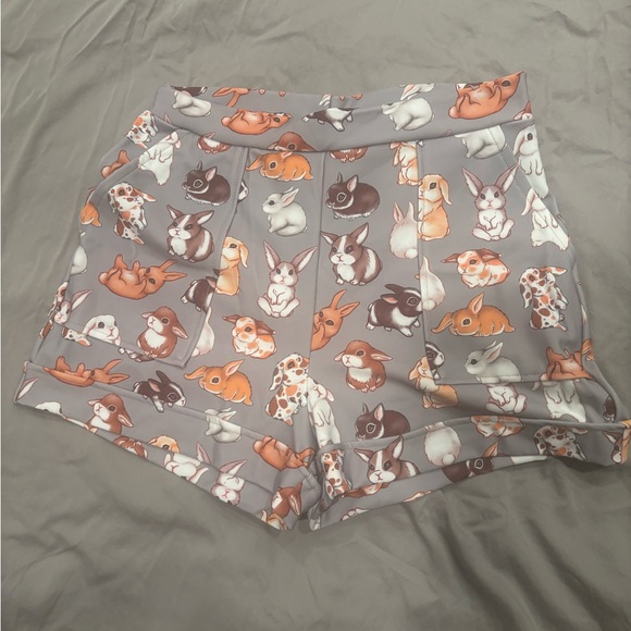 Blackmilk Pants - BlackMilk Bunny print shorts